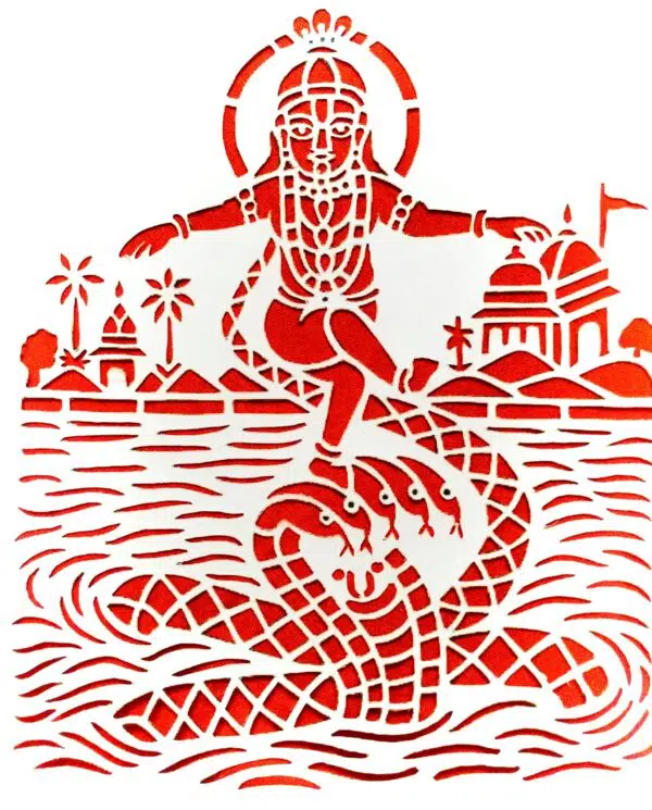 Ancient Indian art sanjhi